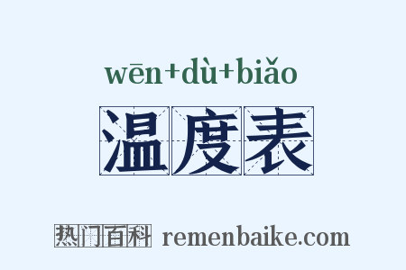 温度表是什么意思的图片